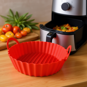 Guardini 22cm Silicone Cake Mold with Handles Red <b>Bakeware</b> for Air Fryer Model 69122MAIR - Product Image 3