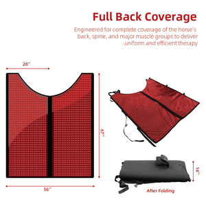 Alat Terapi Cahaya Merah Portabel SunPlus untuk Punggung Kuda 660Nm 850Nm Terapi Cahaya Inframerah Selimut Kuda Alas Terapi yang Dapat Dipakai untuk Kuda - Product Image 4
