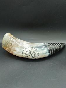 Corne à boire Viking écologique Feng Shui Animal Design sculpté à la main de haute qualité - Product Image 4