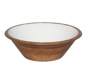 Cuenco personalizado de madera de mango, diseño elegante pulido con estampado de esmalte verde ecológico para servir ensaladas y frutas para regalos de empresa - Product Image 3