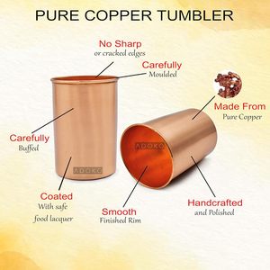 แก้วทองแดงสำหรับห้องครัวสมัยใหม่แบบดั้งเดิมดูเป็นมิตรต่อสุขภาพและทนทานสำหรับการใช้ในชีวิตประจำวัน - Product Image 3