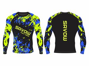 เสื้อรัดกล้ามเนื้อแบบยูนิเซ็กซ์ สำหรับ MMA BJJ มวย ฝึกซ้อมในยิม ป้องกันรังสียูวี แห้งเร็ว เหมาะสำหรับเล่นเซิร์ฟ ขายส่ง รับสกรีนโลโก้ - Product Image 5