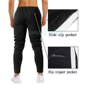 Pantalon de survêtement décontracté taille moyenne pour hommes Pantalon de sport en toile légère avec plusieurs poches à motif droit Style jogging - Product Image 4
