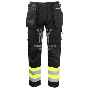 Hi VIS กางเกงใส่ทำงานขายาวของผู้ชายแบบตรงลายทางโค้งตามสั่ง - Product Image 1