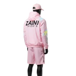 Conjunto Cortavientos de Nailon de Alta Calidad para Hombre, Tejido Exterior con Paneles de Bloques de Color, Logotipo Serigrafiado, Conjunto Cortavientos de Talla Grande - Product Image 5