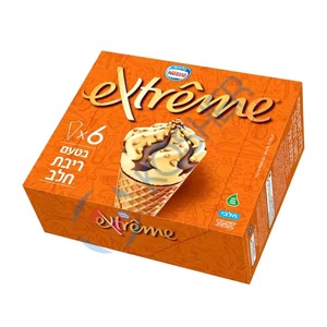 Extreme Ice Cream Cone, <strong>Salted</strong> <strong>Caramel</strong> and White <strong>Chocolate</strong>, 4 X 120ml - Product Image 1