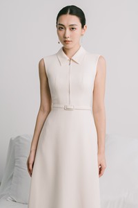 SOPHIA MIDI ROBE 60% Triacétate 40% Polyester Doux Formelle Robes Décontractées Conception Tissu Écologique Meilleures Ventes Femmes Robes - Product Image 5