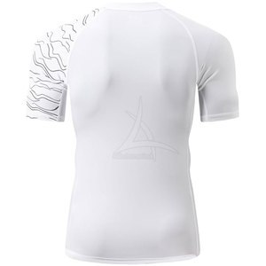 T-shirts de compression personnalisés OEM de haute qualité pour hommes, coupe régulière, écologiques, respirants, en Spandex/Polyester, pour l'entraînement sportif - Product Image 4
