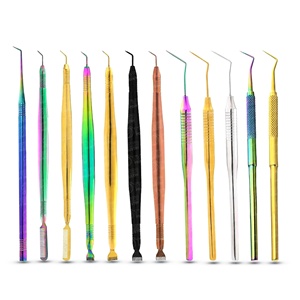 Outil japonais en acier inoxydable longue durée pour rehaussement et séparation des cils, idéal pour les produits de lamination des sourcils et des cils, avec logo - Product Image 1