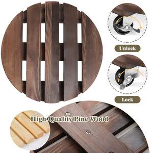 Support de plante sur roulettes, base roulante robuste pour jardinières d'intérieur et d'extérieur - Product Image 5