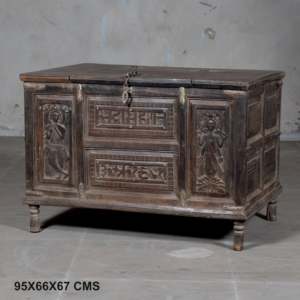 Boîte de rangement décorative en bois vintage - Product Image 6