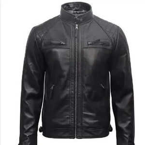 High Street Fashion Men's Biker Jacket Plumón de alta calidad con capucha y decoración de bolsillo Tallas grandes Ropa de invierno para exteriores - Product Image 6