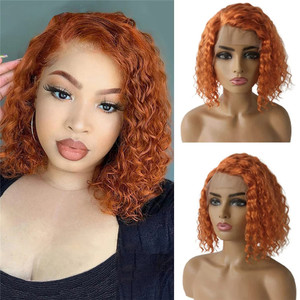 Dentelle Transparente Remy cheveux humains du Vietnam Perruques Renouvelables En Gros Vietnamien HumanHair Couleur Orange Vague Profonde BobExtensions - Product Image 4