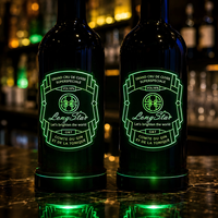 Étiquette de bouteille de vin LED étanche de qualité supérieure pour promotion de vin en marque blanche Longstargift