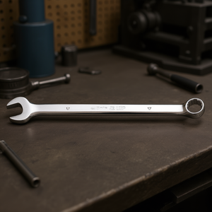 Chiavi Combinate Cromate Lucidate di Tipo Lungo con Estremità Aperta e Anello Offset - Product Image 3