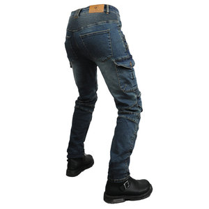 D-Ride Moto <b>Mens</b> Biker <b>Jeans</b> with Removable Knee Hip Armor Breathable Quick Dry Polyester/Cotton All Seasons <b>Beige</b> Custom Colors - Product Image 6