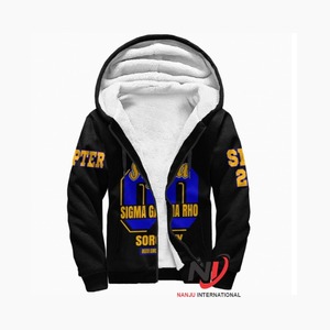 Top vente femmes sororité Devine neuf broderie sigma gamma rho pull à manches longues poche latérale Style sweats à capuche - Product Image 4