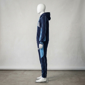 Conjunto Deportivo para Hombre, Sudadera con Capucha Azul Marino, Pantalones Deportivos con Bloques de Color, Sudadera con Cierre, Ropa Deportiva para Entrenamiento, Running, Gimnasio, Fitness - Product Image 3