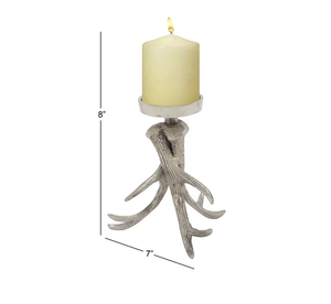 Professional silver aluminum antler <b>candle</b> holder Xmas gift <b>candles</b> <b>tea</b> <b>light</b> holder wedding party home decor Christmas ornament - Product Image 6