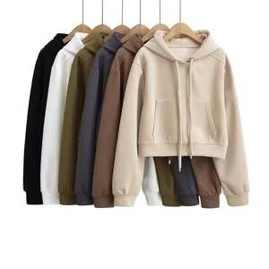 Mujeres última moda 2025 sudaderas con capucha de mujer de alta calidad Color bolsillo frontal moda informal de mujer sudaderas con capucha y sudaderas de gran tamaño - Product Image 5