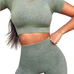 Conjuntos de Shorts de Yoga sin Costuras, Talla Personalizada, Hechos de Poliéster y Spandex, Precio al por Mayor, Ropa Deportiva Activa, Conjuntos de Dos Piezas, Leggings - Product Image 3