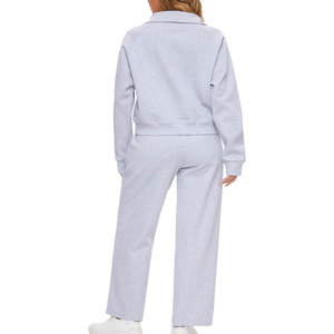 Adultos Ropa al aire libre Mujeres Crop Top Track Suits Set Transpirable Alta calidad Hecho Mujeres Crop Top Track Suits Set - Product Image 4