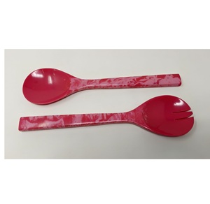 Ensemble de cuillères à salade en résine, écologiques, compatibles lave-vaisselle, ustensiles à salade, cuisine à domicile, fabriqué en Inde - Product Image 6