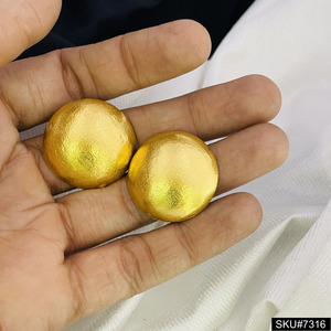 Vermeil 18K ต่างหูทองดีไซน์ใหม่ต่างหูทองเหลืองสตั๊ดรูปทรงเรขาคณิตเครื่องประดับสำหรับการหมั้น - Product Image 1