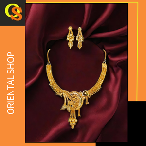 ชุดต่างหูสร้อยคอสไตล์ล่าสุดพร้อมชุบทอง22K ชุดเครื่องประดับชุดสร้อยคอต่างหู - Product Image 3