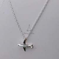 Collier Pendentif Avion en Argent Sterling 925, Design Jet Délicat, Unisexe, Longueur Réglable, Cadeau Idéal, Breloques et Pendentifs Raffinés