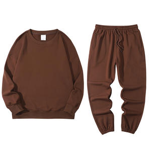 Conjunto de Jersey de alta calidad, conjuntos de chándal para correr apilados de algodón con cuello redondo, chándal para hombre, conjunto de sudaderas con capucha y Jogger personalizado Unisex - Product Image 5