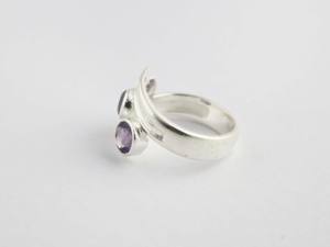 Amethyst <b>Silver</b> <b>Ring</b> February Birthstone <b>Ring</b> 925 Sterling <b>Silver</b> Engagement <b>Ring</b> Gift - Product Image 5