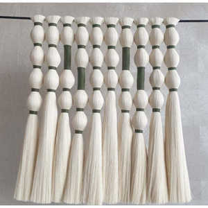 LLUVIA DE METEOROS, Arte de Pared de Macramé Tejido a Mano Estilo Bohemio, Panel Vertical para Colgar en la Pared con Borlas, para Decoración de Restaurantes - Product Image 1