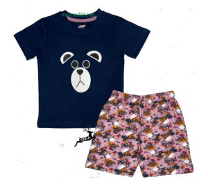 ชุดเสื้อยืดกางเกงขาสั้นผ้าฝ้ายสำหรับเด็กเล็ก ชุดฤดูร้อนสำหรับเด็กทารก ยูนิเซ็กซ์ ผลิตจำนวนมาก รับผลิตแบรนด์ส่วนตัว ผู้ผลิตจากอินเดีย - Product Image 1