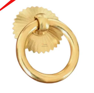 Aldaba de puerta de forma redonda con acabado dorado New Look para hogar y hoteles - Product Image 2