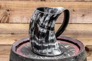 Nouvelle Arrivée Tasse en Corne de Buffle Qualité Exceptionnelle Décoration Style Animal Artisanat Technique Polie Artisanat Naturel - Product Image 4