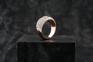 Bagues fines de luxe pour hommes en or 10K/14K/18K Style Hip Hop Trendy Full Diamond Rounded Alphabet GIA Certified Lab Grown Ice VVS for - Product Image 2