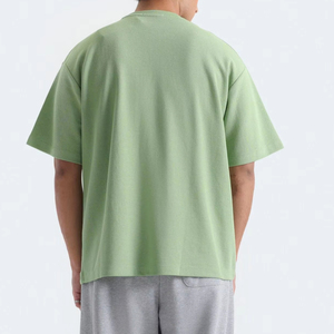 Camiseta Corta Personalizada de Algodón 100% de 300 GSM, Tejido de Punto, Estampado Puff, Hombros Caídos, Oversize, Secado Rápido y Antiarrugas para Hombre - Product Image 4
