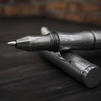 Stylo à bille en acier Damas personnalisé, divers matériaux, haute qualité, logo couleur personnalisé, bureau