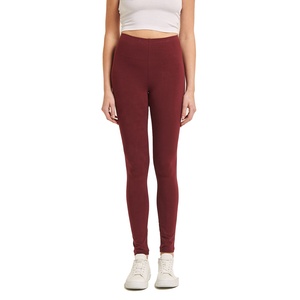 Red-Color <b>Top</b> Ladies Casual Wear Pants High Waist-Ribbed Women Yoga Leggings High Quality Women Leggings - Product Image 1