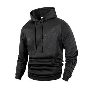 Sudadera con capucha gruesa informal para hombre, sudadera holgada de Color sólido, sudaderas con capucha de manga larga, Otoño Invierno y primavera, cálido para exteriores - Product Image 3