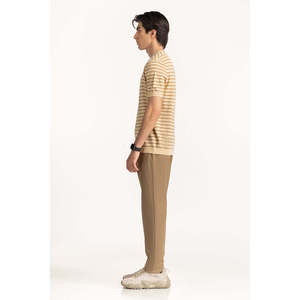 เสื้อยืดโพลีเอสเตอร์ลายถักแบบทึบลายทาง MN-TS-SS25-200 เสื้อยืดแฟชั่นย้อมสีพื้นพร้อมหมายเลขรุ่นพิมพ์ - Product Image 4