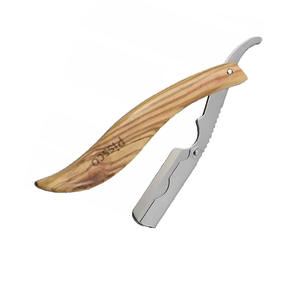 Herramientas de Barbería, Navaja de Afeitar con Mango de Acero Inoxidable, Navaja de Afeitar Plegable de Filo Recto, Navaja de Afeitar Recta para Barbería - Product Image 3