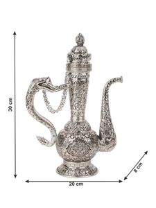 Carafe décorative en métal, finition argent antique, surahi, objet de décoration, décoration d'intérieur dorée, style moderne, décoratif - Product Image 6