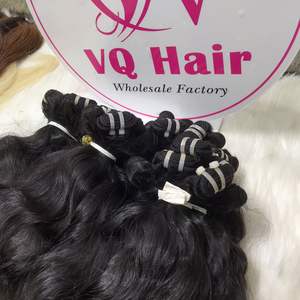 Venta al por mayor VQ Hair Nancy modelo vietnamita virgen cabello humano doble dibujado máquina doble trama Natural ondulado 100g extensiones de cabello - Product Image 3