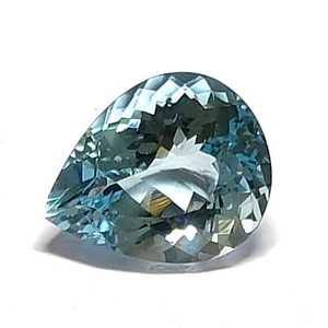 Quilates, aguamarina certificada Natural, piedras preciosas sueltas, corte de pera azul profundo, calidad fina, joyería al por mayor, piedras preciosas de Aguamarina - Product Image 2