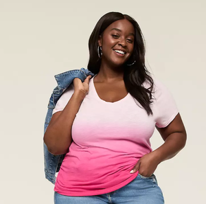 เสื้อยืดผ้าฝ้ายแบบรัดข้างสั่งทำพิเศษสำหรับผู้หญิงไซส์ใหญ่ แขนสั้น เสื้อผ้าคุณภาพสำหรับผู้หญิง ผู้จำหน่ายเสื้อผ้าจำนวนมากจากบังกลาเทศ - Product Image 1