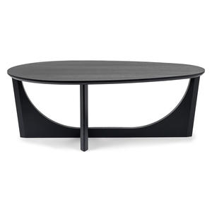 Mesa de centro Tovi de 42.5 pulgadas hecha de madera de caoba con color negro, adecuada para su uso en la sala de estar. - Product Image 3