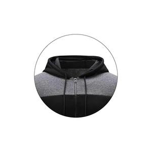 ชุดฝึกวิ่งแขนยาวของผู้ชายชุดออกกำลังกายแบบรูดซิปเต็มรูปแบบสีพื้น2024โลโก้กำหนดเอง - Product Image 3