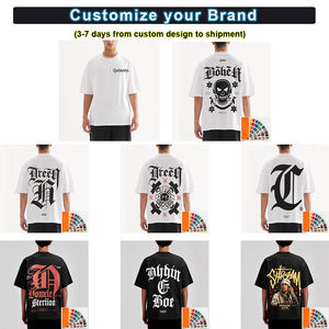 T-shirt unisexe vintage personnalisé avec imprimé graphique de crâne, coton lourd, surdimensionné, noir - T-shirt unisexe avec logo pour homme - Product Image 4